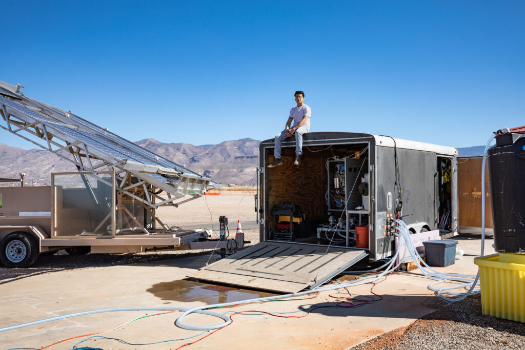 The solar-powered desalination system does not require additional batteries